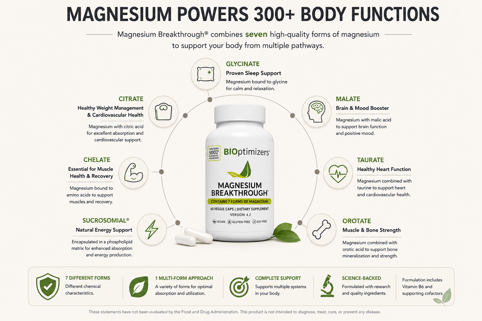Seven forms of magnesium in Magnesium Breakthrough